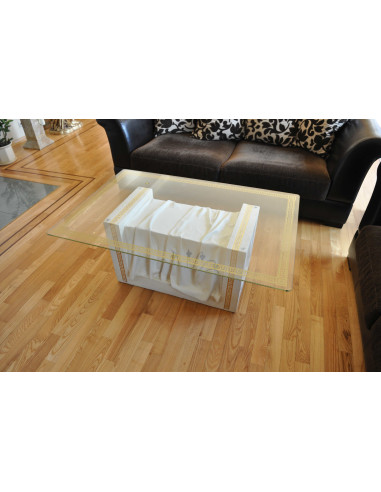 Stół 6007 biały złocony