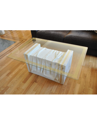 Stół 6007 biały złocony