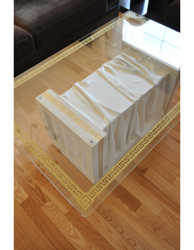 Stół 6007 biały złocony