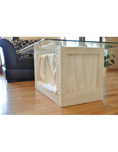 Stół 6007 biały złocony