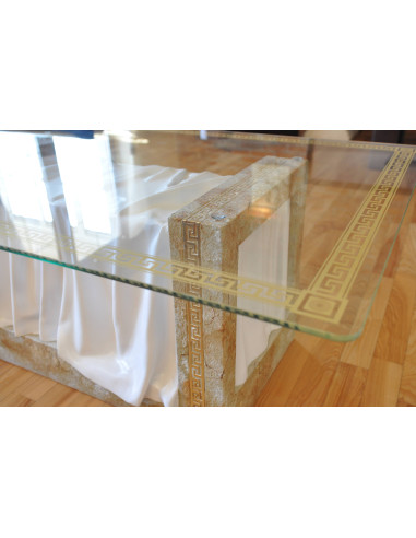 Stół 6007 biały z marmurem