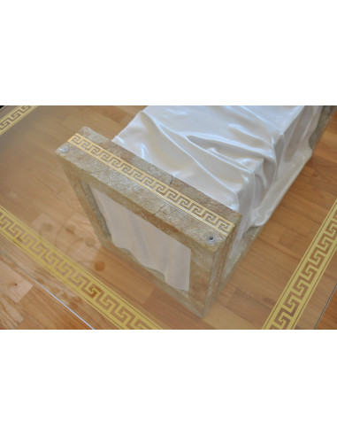 Stół 6007 biały z marmurem