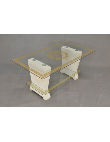 Stół 6008 - biały złocony