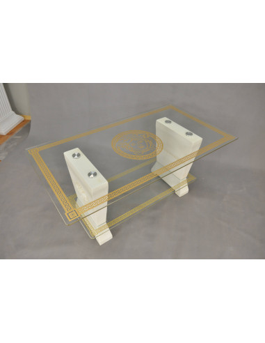 Stół 6008 - biały złocony