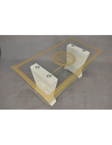 Stół 6008 - biały złocony