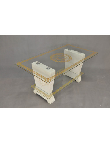 Stół 6008 - biały złocony