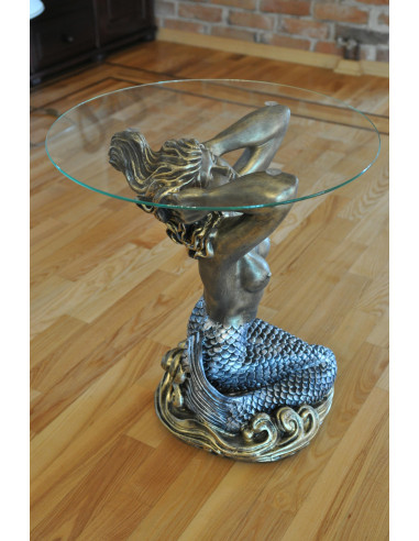 Stół kobieta szklany