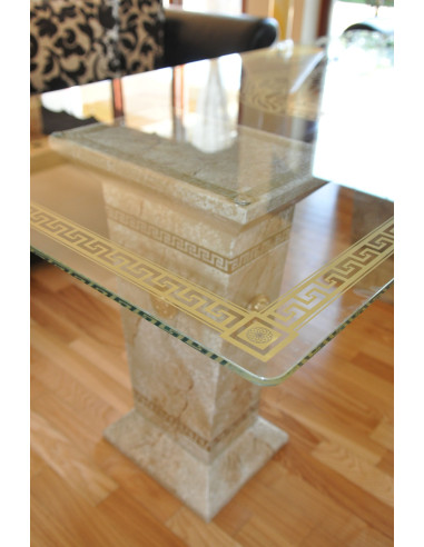 Stół szklany 6035 marmur