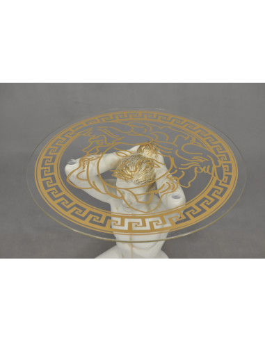 Stół mężczyzna biały blat grecki