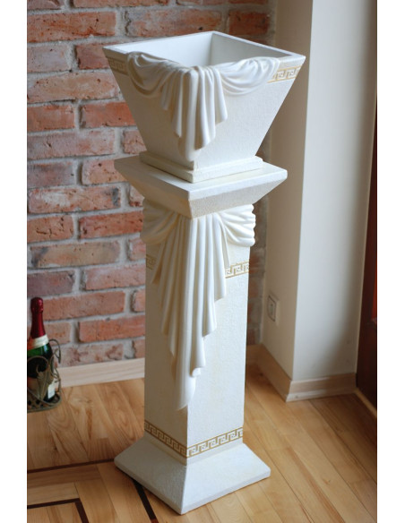 Elegancka donica w stylu greckim, klasyczna dekoracja H: 33 cm waza misa