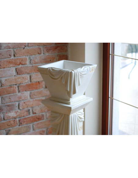 Elegancka donica w stylu greckim, klasyczna dekoracja H: 33 cm waza misa