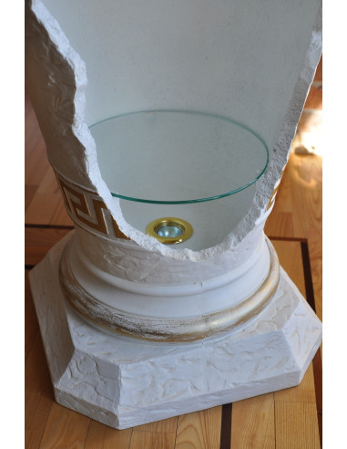 Barek Amfora biała pozłacana