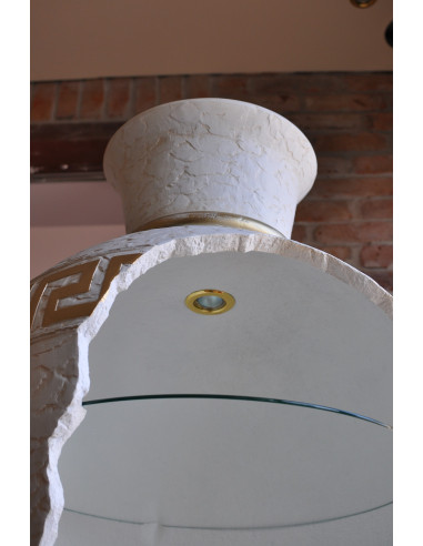 Barek Amfora biała pozłacana