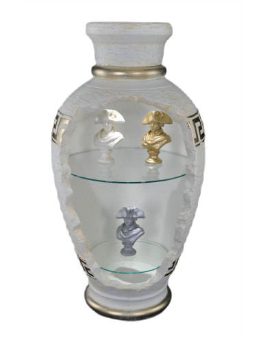 Barek mała Amfora biała złocona