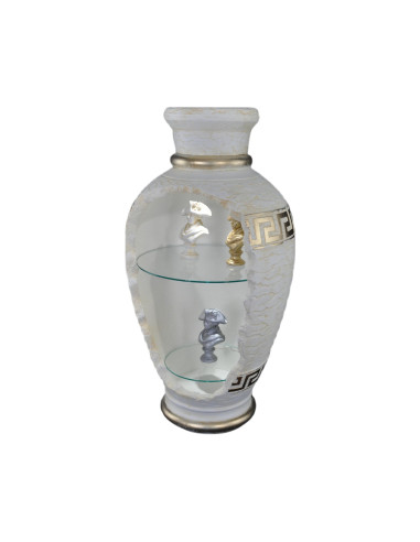 Barek mała Amfora biała złocona