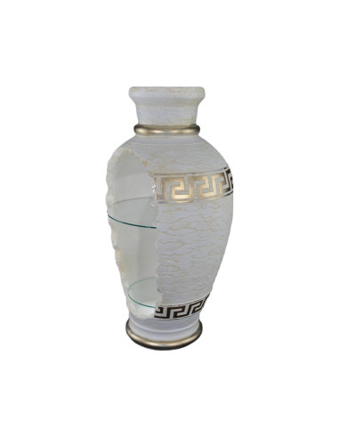 Barek mała Amfora biała złocona