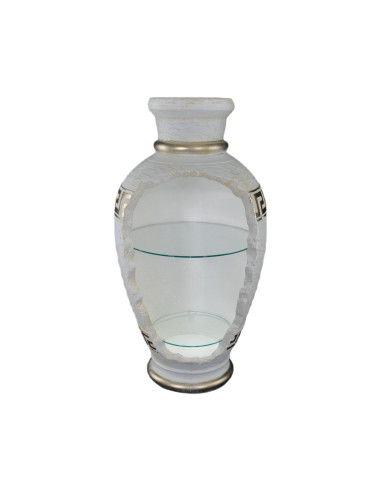 Barek mała Amfora biała złocona