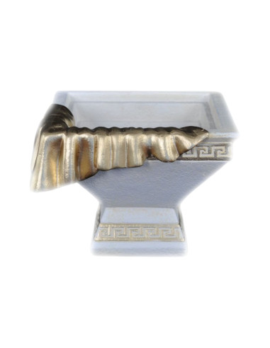 Dekoracyjna misa w stylu greckim ze złotymi detalami H: 25,5cm waza donica