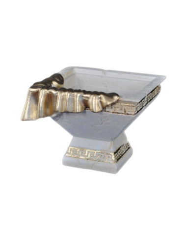 Dekoracyjna misa w stylu greckim ze złotymi detalami H: 25,5cm waza donica