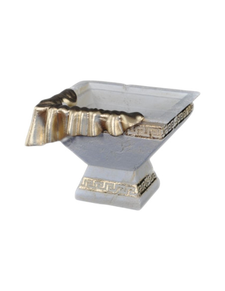 Dekoracyjna misa w stylu greckim ze złotymi detalami H: 25,5cm waza donica