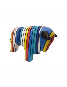 Figura Byk kolorowy niebieski mały H: 29 cm