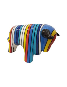 Figura Byk kolorowy niebieski duży H: 40 cm