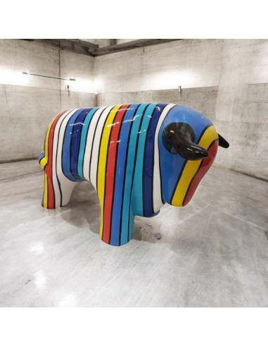 Figura Byk kolorowy niebieski duży H: 40 cm