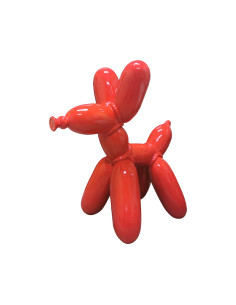 Figura Pies Pop-Art Balloon Dog styl Koons czerwony lakier wysoki połysk żywica