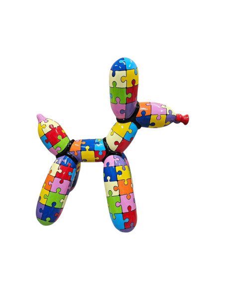 Figura Balon Dog Pop-Art Puzzle Jigsaw Hard-edge styl Koons wysoki połysk żywica