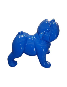 Figura Bulldog Neo-Art Piano Blue niebieski wysoki połysk żywica