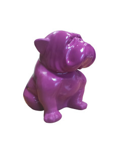 Figura Bulldog Neo-Art Piano Purple fioletowy wysoki połysk żywica