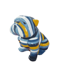 Figura Buldog Pop-Art Hard-edge Neo-Pop Multicolor pasy wysoki połysk żywica