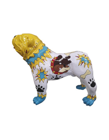 Figura Buldog Pop-Art Comic Cartoon Neo-Pop multicolor wysoki połysk żywica