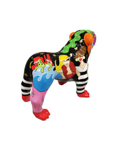 Figura Buldog Pop-Art Comic Street-Art multicolor wysoki połysk żywica