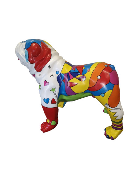 Figura Buldog Pop-Art Neo-Cubism multicolor wysoki połysk żywica