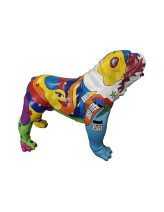 Figura Buldog Pop-Art Neo-Cubism multicolor wysoki połysk żywica 2