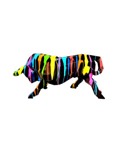 Figura Byk Pop-Art Stripe De Stijl Mondrian Multikolor wysoki połysk żywica 2