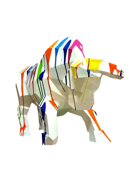 Figura Byk Pop-Art Stripe De Stijl Mondrian Multikolor wysoki połysk żywica