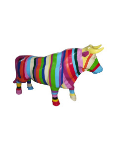 Figura Byk Pop-Art De Stijl Stripe Multikolor pastelowy wysoki połysk żywica