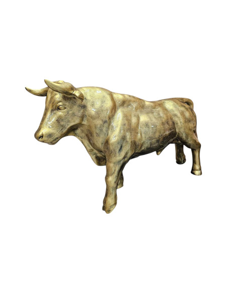 Figura Byk Glam Art Modern Classic stare złoto wysoki połysk żywica