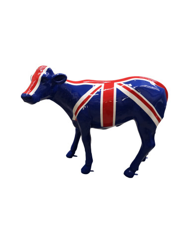 Figura Cielak Pop-Art Union Jack niebieska flaga UK wysoki połysk żywica