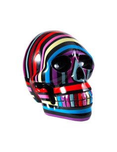Figura Czaszka Pop-Art Op-Art Hard-edge multikolor wysoki połysk żywica