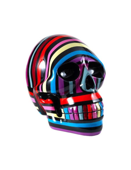 Figura Czaszka Pop-Art Op-Art Hard-edge multikolor wysoki połysk żywica