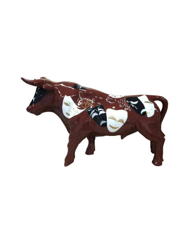 Figura Byk Pop-Art Maski Teatralne brązowy wysoki połysk żywica