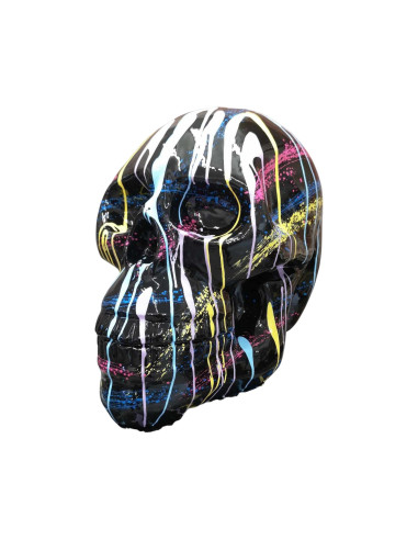 Figura Czaszka Pop-Art Drip-Art Neon multikolor wysoki połysk żywica