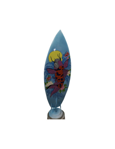 Figura Deska Surfingowa Pop-Art Surf Art kolorowa wysoki połysk żywica