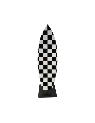 Figura Deska Surfingowa Op-Art Hard-edge Szachownica wysoki połysk żywica