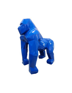 Figura Goryl Geometryczny Low-Poly Modern Design niebieski wysoki połysk żywica