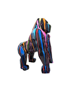 Figura Goryl Pop-Art Drip Multikolor czarny Pollock Urban wysoki połysk żywica